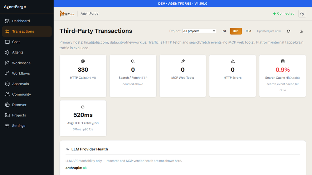 AgentForge transactions